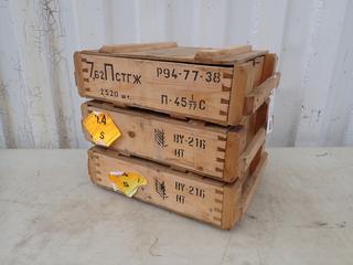 Qty Of (3) 16in X 14in X 5in Ammunition Boxes **Located In Edmonton**