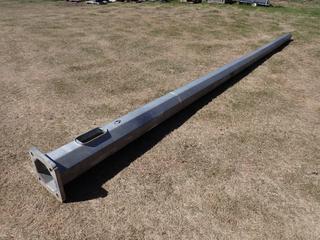 Valmont West Coast Engineering 24ft Galvanized Light Pole w/ Mounting Base **Located In Edmonton**