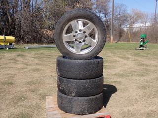 Qty Of (4) LT285/55R20 10-Ply Tires w/ GMC 8-Lug Rims **Located In Edmonton**