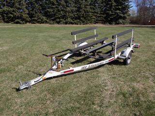 2003 EZ Loader 15ft X 5ft S/A Boat Trailer w/ 2in Ball Hitch, 858KG GVWR And 5.30-12 Tires. VIN 1ZEAADJA23A000691 **Located In Edmonton**