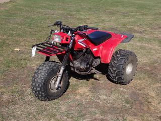 1985 Honda ATC250SX Trike c/w Honda Gas Engine, 22X11.00-8 Front And 22X12.00-8 Rear Tires. VIN TE0425FM041660 **Located In Edmonton**