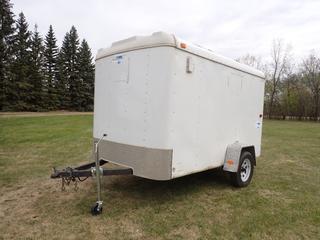 2007 Interstate 10ft X 6ft S/A Enclosed Trailer c/w 2in Ball Hitch, Side Door, And ST205/75D15 Tires. VIN 4RACS10107N050980 **Located In Edmonton**