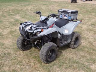 2022 Yamaha Grizzly 90 ATV c/w 90cc Gas, Maximum 21 1/2in Toolbox, AT19X7-8 Front AT19x7-8 Front And AT18X9-8 Rear Tires. VIN RF3AB13W0NT002954 **Located In Edmonton**