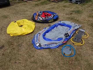 Sevylor XR66-GT Super Caravelle 8ft 3-Person Boat c/w (2) Inflatable Boat Tubes And (3) Air Pumps **Located In Edmonton**