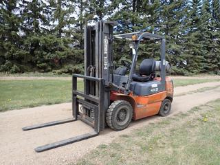 2008 Heli Pro Series 25 CPYD25 LPG Forklift c/w Impco 3.0L, 42in Forks, 3-Stage Mast And Side Shift. Showing 4311hrs. SN 23025C3634 **Located In Edmonton**