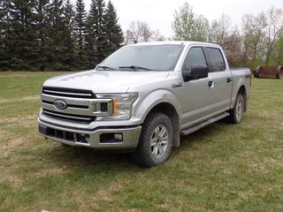 2019 Ford F150 XLT 4X4 Crew Cab Pickup c/w 5.0L V8, A/T, Backup Camera And LT265/70R17 Tires. Showing 5511hrs, 276,891kms. VIN 1FTEW1E56KFA45734 *Note: Dent In Passenger Side Front Door, Dent In Front Fender, Check Engine Light On, Power Steering Intermittent* **Located In Edmonton**