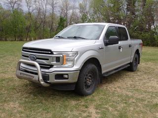 2019 Ford F150 XLT 4X4 Crew Cab Pickup c/w 5.0L V8, A/T And 275/65R18 Tires. Showing 5525hrs, 330,522kms. VIN 1FTEW1E54KFA45733 *Note: Windshield Cracked, Engine Light On, Runs Rough* **Located In Edmonton**