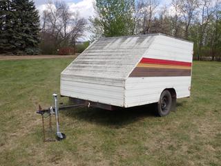 14ft X 75in Custom Built S/A Trailer c/w 1 7/8in Ball Hitch, Contents And F78-15 Tires. *Note: No VIN* **Located In Edmonton**