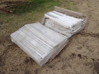 Qty Of 4ft 120V Lithonia Lighting c/w Flourescent Light Fixutres And Lamps **Located In Edmonton**