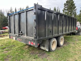 2013 PJ's 22ft T/A Goose Neck Dump Trailer C/w Hydraulic Jacks, Hydraulic Dump, Birds Eye Tire Pressure system  VIN 4P5DD2027D1190338 **Located At Turner Valley, AB, For More Information Contact Tony @780-935-2619**