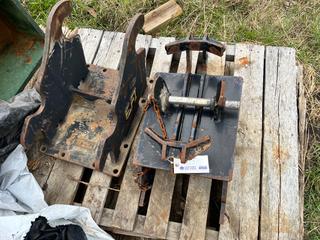 Q/C Couplers C/w To Fit 420E Loader Backhoe **Located At Turner Valley, AB, For More Information Contact Tony @780-935-2619**