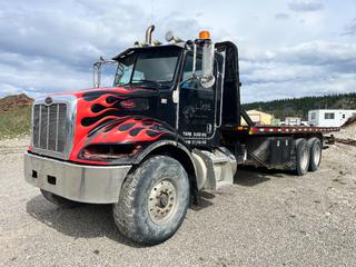 2013 Peterbilt 348 T/A 26Ft Recovery Truck C/w Paccar PX-9 ENG, 8LL Trans, PTO, 26FT Jerr-Dan Recovery Deck, Wheel Lift, Winch,425/65R22.5 And 11R24.5. VIN 2NP3LN0X4DM187923 * NOTE REQUIRES REPAIRS, NOT RUNNING* **Located In Hinton, AB, For More Information Contact Tony @780-935-2619**