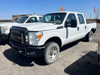 2013 Ford F-250XL Super Duty 4X4 Quad Cab Pickup Truck c/w 6.2L V8 Gas, A/T And LT265/70R17 Tires. Last Recorded Mileage 187,889kms. VIN 1FT7W2B69DEB65936 *Note: Box Fender Damaged, Rust Throughout Body* **LOCATED AT ESTEVAN COAL MINE, SK, For More Information Contact Tony @780-935-2619**