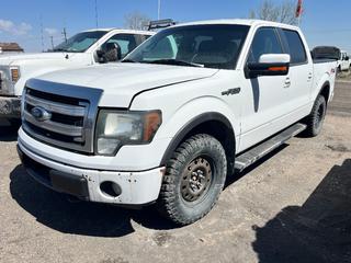 2013 Ford F-150 F4 4X4 Crew Cab Pickup Truck c/w 5.0L V8 Gas, A/T, Tonneau Cover And LT265/70R17 Tires. Showing 209,711km. VIN 1FTFW1EF8DKE84554 **LOCATED AT ESTEVAN COAL MINE, SK, For More Information Contact Tony @780-935-2619**