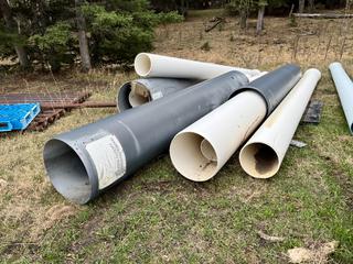 Qty of Assorted PVC Water And Sewer Pipe **Located At Turner Valley, AB, For More Information Contact Tony @780-935-2619**