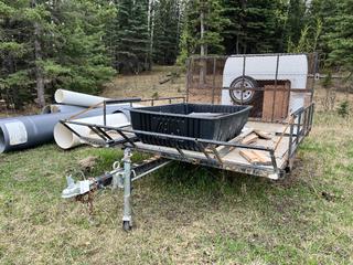 2010 Custombuilt S/A Utility Trailer c/w Fold Down Ramp And ST175/80D13 Tires VIN 2AT705101AM103487 **Located At Turner Valley, AB, For More Information Contact Tony @780-935-2619**