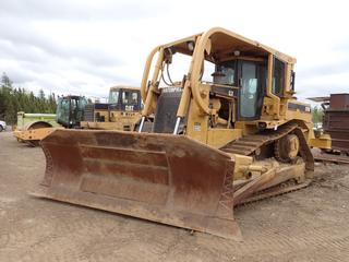1999 Caterpillar D7R Crawler Dozer c/w 14ft A-Dozer W/Tilts, MS Ripper And 24in Single Bar Grouser Pads. Showing 15,652hrs. SN 2EN00870 *Note: Runs, Rebuilt Engine And New Starter As Of January As Per Consignor* **This Item is Located @ 1 Sunset Boulevard, Fort McMurray AB, For More Info Contact Tony @780-935-2619*