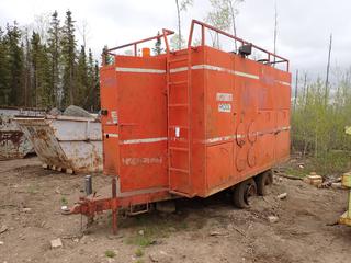 Alberta Mobile Lighting 2X350-8kw T/A 12ft Hot Box Trailer c/w 220V,(2) ICE OHV-350 Indirect Fired Heaters, Isuzu 3CD1-GZG01 1.49L Diesel, Pintle Hitch And 8-14.5MH Tires. Showing 49,476hrs. SN 1001. *Note: Working Condition Unknown, (2) Flat Tires, Buyer Responsible For Removal, No VIN, Bill Of Sale Only* **This Item is Located @ 1 Sunset Boulevard, Fort McMurray AB, For More Info Contact Tony @780-935-2619*