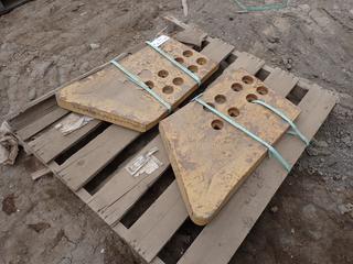 (2) Caterpillar End Bits For Cutting Edges **This Item is Located @ 1 Sunset Boulevard, Fort McMurray AB, For More Info Contact Tony @780-935-2619*
