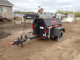 2007 Ingersoll Rand S/A Light Tower c/w Kubota 1.1L Diesel Engine, 120/240V, (4) Lights, Pintle Hitch And ST175/80R13 Tires. Showing 22,793hrs. SN 380864UAP013 *Note: Unable To Verify VIN, Bill Of Sale Only* **This Item is Located @ 1 Sunset Boulevard, Fort McMurray AB, For More Info Contact Tony @780-935-2619*