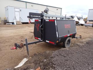 2011 Frontier Power Products GT4000 Light Tower c/w Kubota 1.1L Diesel, 115/240V, (4) Lights, Pintle Hitch And ST175/80R13 Tires. Showing 6865hrs. VIN 2F9LS1123BE080093 **This Item is Located @ 1 Sunset Boulevard, Fort McMurray AB, For More Info Contact Tony @780-935-2619*