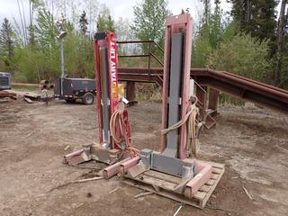 (2) 15,000lb Cap. 2.6A 575V AC 3-Phase Hydraulic Rotary Lifts **This Item is Located @ 1 Sunset Boulevard, Fort McMurray AB, For More Info Contact Tony @780-935-2619*