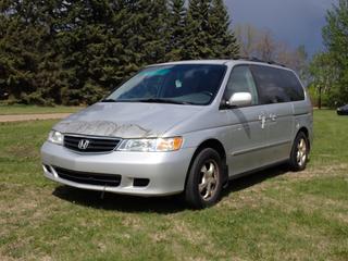 2003 Honda Odyssey 7-Passenger Van c/w Honda 3.5 Vtec Gas, A/T And 225/60R16 Tires. Showing 242,795kms. VIN 2HKRL18683H006262 *Note: Windshield Cracked* **Located In Edmonton**