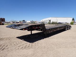 2011 Gerry's 53ft X 9ft Tridem Scissorneck Trailer c/w Folding Neck, Flip Over Beaver Tail, 275/70R22.5 Tires. CVIP 11/2025.  VIN 2K9LB3481BL072174  **Located In Drayton Valley, AB**