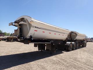 2019 Midland TW3500 Super B Tridem Lead Side Dump Trailer w/ 40,000kg GVWR, Tarp And 11R24.5 Tires. CVIP 03/2026. VIN 2MFB2R5D0KR009044 c/w 2019 Midland TW2000 T/A Side Dump Trailer w/ 40,000kg GVWR, Tarp And 11R24.5 Tires, CVIP 03/2026. VIN 2MFB2R6C5KR009045 **Located In Drayton Valley, AB**
