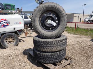 Qty Of (3) Hakkapeliitta LT265/70R17 Tires w/ 5-Hole Rims **Located In Drayton Valley, AB**