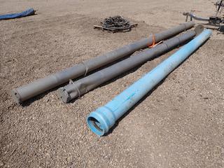 (1) 20ft X 7 1/2in And (1) 14ft X 7 1/2in Trailer Pipe Compartments c/w (1) Blue Brute 189in X 8in Pipe **Located In Drayton Valley, AB**