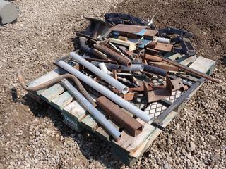 Qty Of Track Link, Pipe, Pieces Of Steel And Assorted Supplies **Located In Drayton Valley, AB**