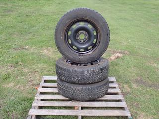 Qty Of (3) Goodyear 195/65R15 Tires w/ 5-Bolt Rims **Located In Edmonton**