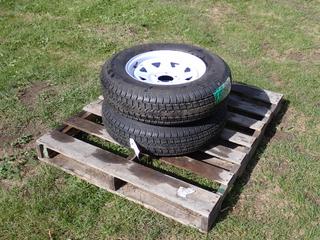 (2) Hi-Run LQ229 ST205/75D15 Tires w/ 5-Bolt Rims **Located In Edmonton**