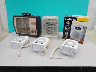 Qty Of Assorted Heaters c/w (3) Electric Fans **Located In Edmonton**