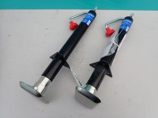 (2) Unused Powerfist 5000lb Cap. A-Frame Trailer Jacks w/ 22in - 37in Height Range **Located In Edmonton**