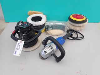 Powerfist Electric Sander/Polisher c/w WEW Model 10 Car Waxer w/ 10in Random Orbit Head And Assorted Buffer Pads **Located In Edmonton**