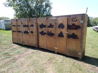 (2) 8ft X 2ft X 74in Wooden Storage Units **Located In Edmonton**