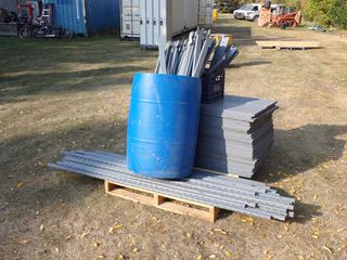 Qty Of Shelving Includes: 82in Uprights, 4ft Crossbeams, 12in Side Brackets And 4ft X 2in Wooden Shelves **Located In Edmonton**