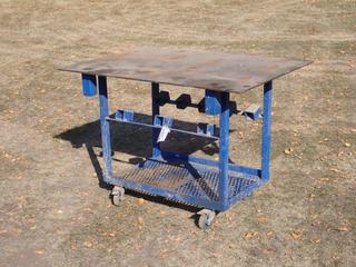 4ft X 3ft X 34in Portable Shop Table **Located In Edmonton**
