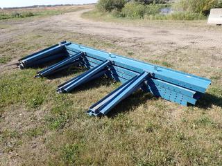Qty Of (4) 14ft X 59in X 4in Storage Rack Sections **This Item Is Located @ 23453 Township Rd 502, Rolly View AB, For More Info Contact Tony @780-935-2619, Viewing And Removal By Appointment Only**