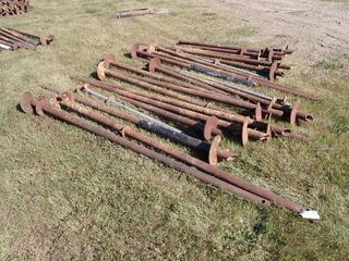 Qty Of Approx. 6ft - 10ft Screw Piles **This Item Is Located @ 23453 Township Rd 502, Rolly View AB, For More Info Contact Tony @780-935-2619, Viewing And Removal By Appointment Only**