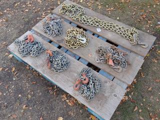 Qty Of Assorted 3/8in And 5/16in Chains **Located In Edmonton**