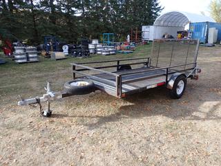 2007 Snowbear 10ft X 68in S/A Utility Trailer c/w 2960lb GVWR, 40in Fold Down Ramp, 2in Ball Hitch And ST185/80D13 Tires. VIN 2SWUW11A47G342211  **Located In Edmonton**