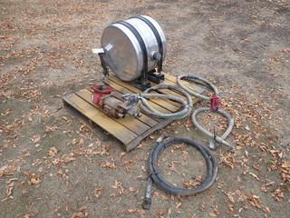 24in X 24in X 18in Hydraulic Tank w/ Mount, Chelsea C1-P-55 PTO And 1in Hydraulic Hoses **Located In Edmonton**