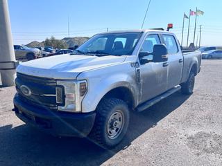 2019 Ford F-250 XL Super Duty Crew Cab 4X4 Pickup Truck C/w 6.2L V8, A/T, 265/70R17 Showing 243,341 Kms VIN 1FT7W2B61KEE75754 *Located Near Coronach, SK @ Poplar River Mine*