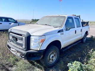 2011 Ford F-250 XL Superduty Crew Cab 4X4 Pickup Truck C/w 6.2L V8, A/T, 265/75R17 *Note Non Running, Unable to Verify Mileage* VIN 1FT7W2B64BEA53140 *Located Near Coronach, SK @ Poplar River Mine*