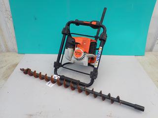 STIHL BT131 Earth Auger c/w 36cc Gas Engine And (1) 2in Auger Bit. SN 517734859 **Located In Edmonton**
