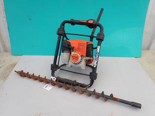 STIHL BT131 Earth Auger c/w 36cc Gas Engine And (1) 2in Auger Bit. SN 517734802 **Located In Edmonton**