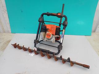 STIHL BT131 Earth Auger c/w 36cc Gas Engine And (1) 2in Auger Bit. SN 517734846 **Located In Edmonton**